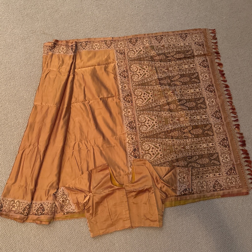 Beautiful Golden Silk Saree